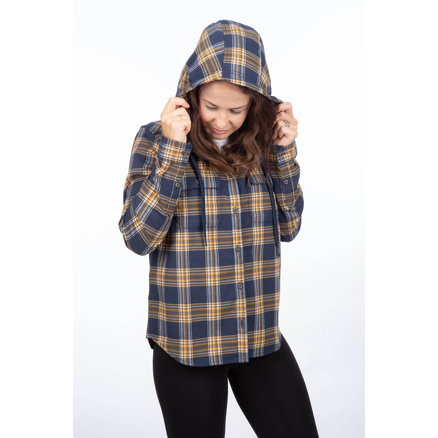 Ginny Mountain Midweight Stretch Flannel Hoodie Women s Top